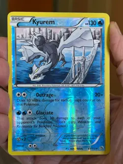 POKEMON KYUREM 43/113 RARE REVERSE HOLOFOIL LEGENDARY TREASURES LP CARD - Image 1