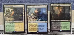 MTG Lorwyn Eclipsed Land Set Overgrown Tomb, Hallowed Foutain, & Temple Garden - Image 1