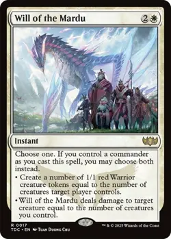 x1 Will of the Mardu R MTG Commander: Tarkir: Dragonstorm M/NM, English - Image 1