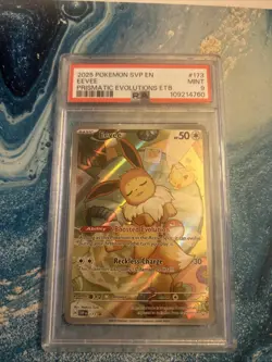 Pokemon 2025 SVP Black Star Promo Prismatic Evolutions Eevee #173 PSA 9 - Image 1