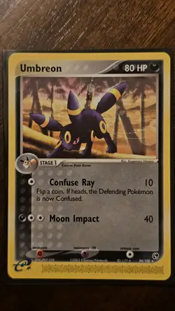 Pokemon TCG Umbreon 24/100 Sandstorm Regular Rare Stage 1 Darkness 80 HP 2003 - Image 1