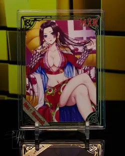 Boa Hancock - One Piece Waifu Gold Serial Premium Metal Card MXR - #/100 Anime - Image 1