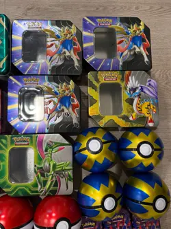 Pokemon Empty Tin Lot Sleeves Pokeball Postcards Mini Binder Lunchbox NO CARDS - Image 3