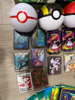 Pokemon Empty Tin Lot Sleeves Pokeball Postcards Mini Binder Lunchbox NO CARDS - Image 4