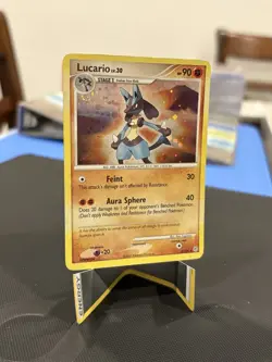 Pokemon TCG Lucario Holo Rare Card 6/130 Diamond and Pearl 2007 - Image 1