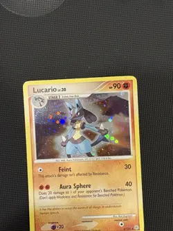 Pokemon TCG Lucario Holo Rare Card 6/130 Diamond and Pearl 2007 - Image 2