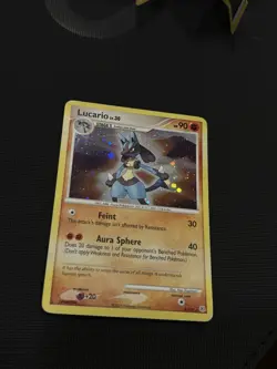 Pokemon TCG Lucario Holo Rare Card 6/130 Diamond and Pearl 2007 - Image 3