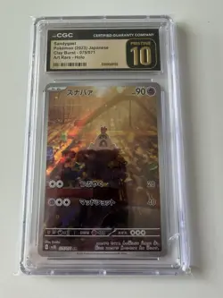 CGC 10 Pristine Sandygast 075/071 AR Art Rare Clay Burst sv2D Pokemon Card - Image 1