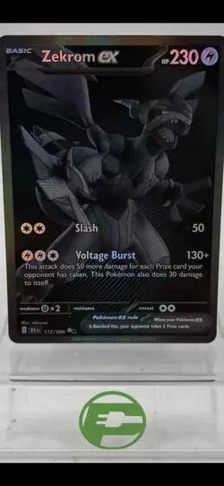 Pokemon TCG Zekrom EX #172 Black Bolt Trading Card 172/086 - Image 2