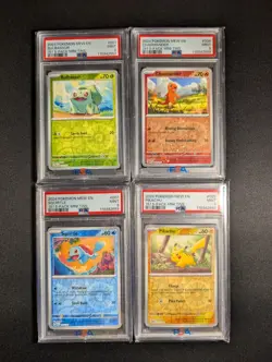 Pokemon Pikachu Bulbasaur Charmander Squirtle Costco Mini Tins Promo SET PSA 9 - Image 1