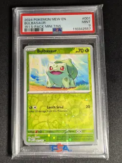 Pokemon Pikachu Bulbasaur Charmander Squirtle Costco Mini Tins Promo SET PSA 9 - Image 2