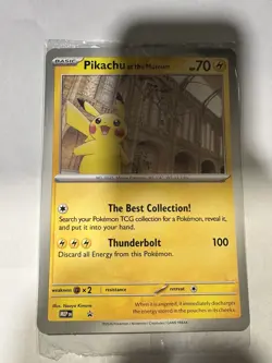 Pokemon TCG Pikachu At The Museum Promo Oversized Card - Image 1