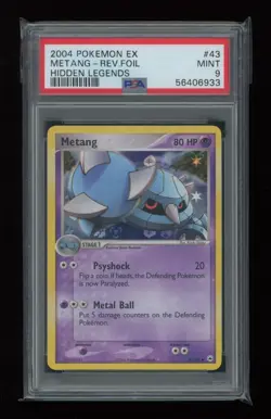 POKEMON EX Hidden Legends METANG 43/101 Uncommon REVERSE HOLO FOIL PSA 9 MINT - Image 1