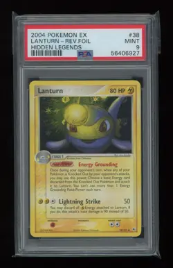 POKEMON EX Hidden Legends LANTURN 38/101 Uncommon REVERSE HOLO FOIL PSA 9 MINT - Image 1