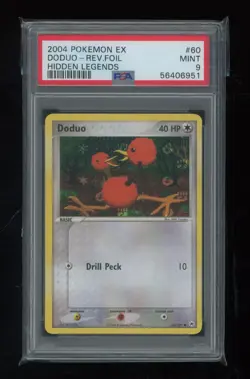 POKEMON EX Hidden Legends DODUO 60/101 Common REVERSE HOLO FOIL PSA 9 MINT Pop19 - Image 1