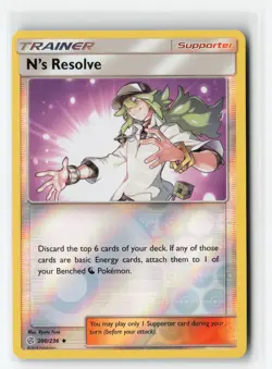 N'S RESOLVE 200/236 COSMIC ECLIPSE REVERSE HOLO POKEMON TCG NM-LP - Image 1