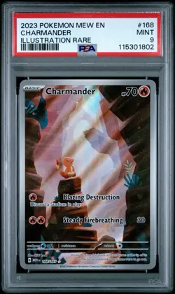 2023 POKEMON MEW EN-151 #168 CHARMANDER ILLUSTRATION RARE - Image 1