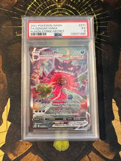 Pokemon Gengar VMAX 271/264 Fusion Strike Alternate Art Secret Rare PSA 5 - Image 1