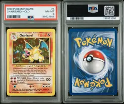 1999 Pokemon Base Set Charizard Holo Rare English #4/102 PSA 8 - Image 3