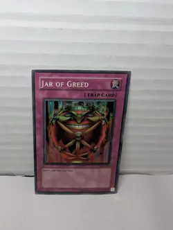 Yugioh Jar of Greed Trap Labyrinth of Nightmare LON-047 Super Rare - Image 1