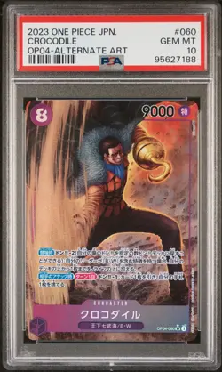 US SELLER PSA 10 One Piece OP04-060 SR Crocodile Alt Art Japanese - Image 1
