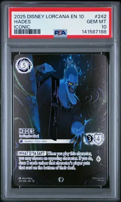2025 DISNEY LORCANA EN 10-WHISPERS IN THE WELL HADES - LOOKING FOR A DEAL PSA 10 - Image 1