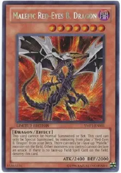 Yugioh - Malefic Red Eyes B Dragon Limited Secret Rare - Free Holographic Card - Image 1