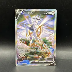 Pokemon Arceus V Full Art Ultra Rare Holo 166/172 Brilliant Stars V Card - Image 1