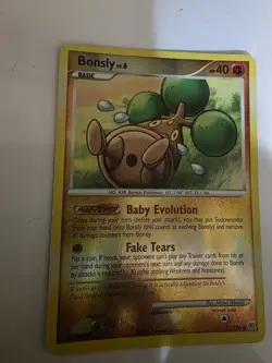 Bonsly - 71/130 - Common - Reverse Holo - Diamond and Pearl #71/130 Pokemon TCG - Image 1