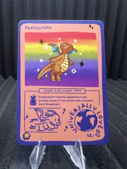 Dragonight (Dragonite) 58/90 - Pokedoodles Set 1 Fan Art - Pokemon - Image 1