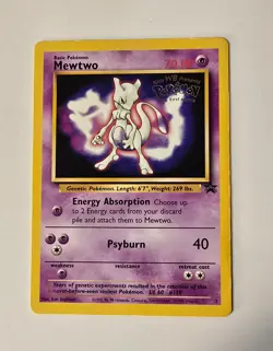 Pokemon Mewtwo #3 Black Star Promo 1999 Stamped Pokemon First Movie - Image 1