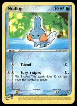 Mudkip #60/109 Ruby and Sapphire Pokemon (1N) - Image 1