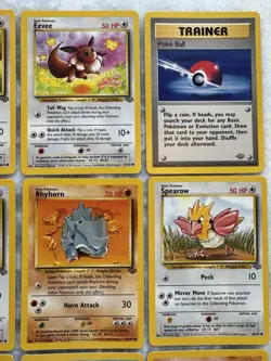 Lot Of 16 Vintage Pokemon Jungle Cards - Pikachu, Jigglypuff, Eevee, More - NrMt - Image 3