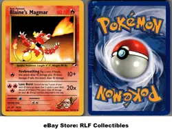 2000 Pokemon, Gym Heroes, #37/132 Blaine's Magmar, Uncommon (b) - Image 1