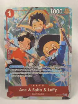 One Piece TCG OP13-007 Ace & Sabo & Luffy SR Alt Art - Image 1