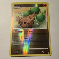 Pokemon Bonsly 71/130 Diamond & Pearl Reverse Holo Basic Common Card English - Image 1