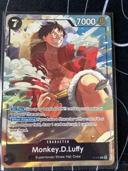 One Piece TCG P-075 Monkey D Luffy Promo Card English - Image 1