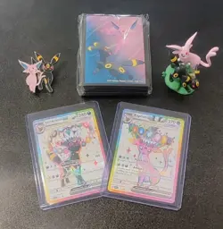 Pokemon TCG Umbreon 176 & Espeon ex 175 Promo Set Prismatic English Card - Image 1