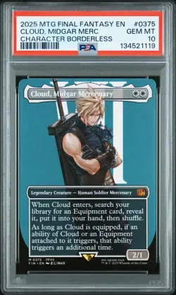 Cloud, Midgar Merc Magic The Gathering Final Fantasy NM PSA 10 - Image 1
