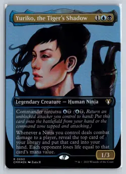 MTG Commander Masters #690 Yuriko, the Tiger's Shadow Rare Borderless Foil - Image 1