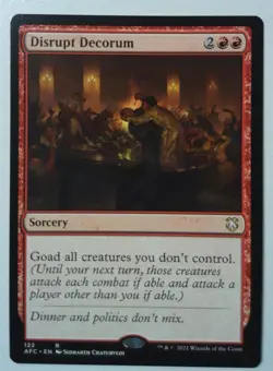 Disrupt Decorum *Rare* Magic MtG x1 AFC Commander Forgotten Realms - Image 1