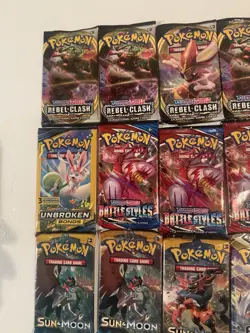 Pokemon Sun & Moon Booster Pack Lot Of 12 Packs Sword & Shield - Image 2
