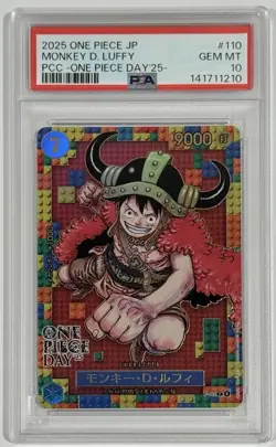 2025 One Piece Monkey D. Luffy #P-110 One Piece Day Promo PSA 10 Gem Mint - Image 1