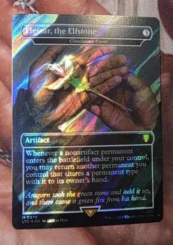1x SURGE FOIL Elessar The Elfstone Cloudstone Curio MTG Lord Of The Rings NM - Image 1