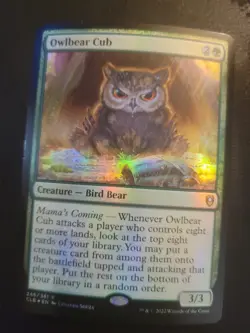 MTG MAGIC COMMANDER LEGENDS OWLBEAR CUB #246 FOIL LP RARE Bird CLB Baldur's LP - Image 1