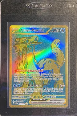 Chien-Pao ex Full Art Gold HR 242/091 Pokemon TCG Paldean Fates Gold Hyper Rare - Image 4