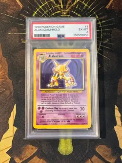 Pokemon Alakazam 1/102 Base Set Holo Vintage PSA 6 - Image 1