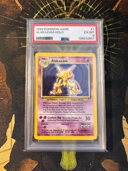 Pokemon Alakazam 1/102 Base Set Holo Vintage PSA 6 - Image 3