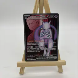 PACK FRESH Pokemon Team Rocket's Mewtwo ex Ultra Rare Full Art Holo 213/182 - Image 1