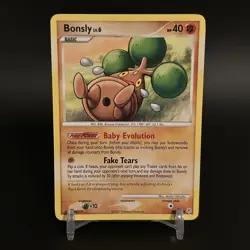 2007 Bonsly Regular Diamond & Pearl 71/130 Pokemon - Image 4
